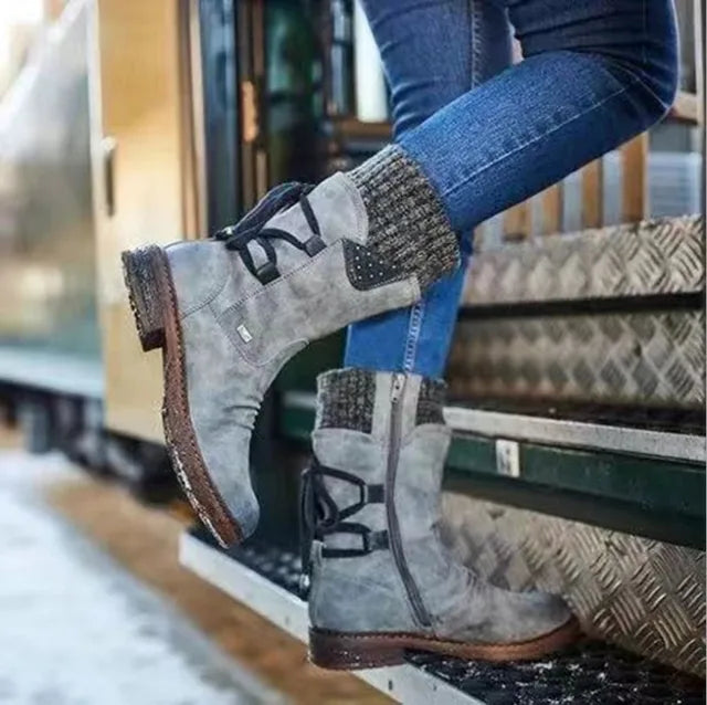 Solveike | Damen Winterstiefel mit Strickschaft - Image 2