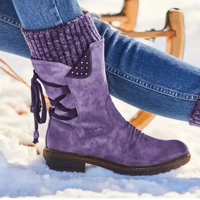 Solveike | Damen Winterstiefel mit Strickschaft - Image 4