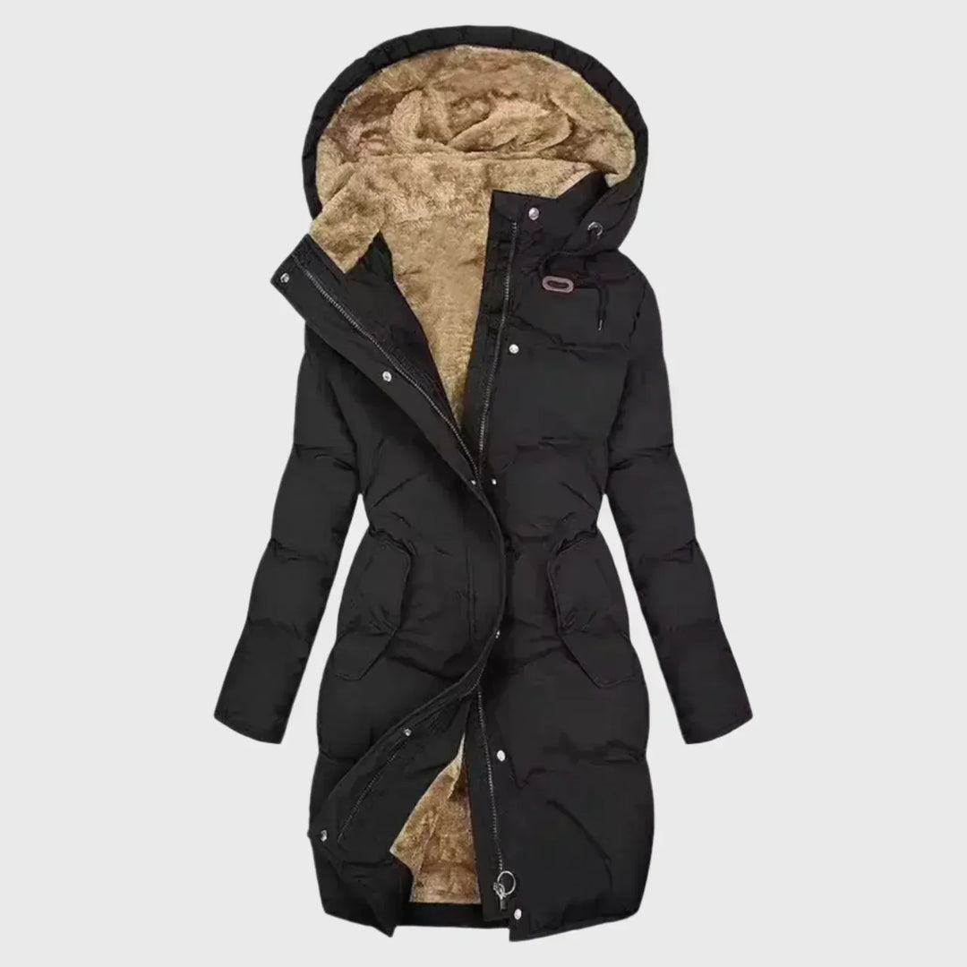 Aldine | Damen Winterjacke mit Kapuze Gefüttert - Black - Image 1