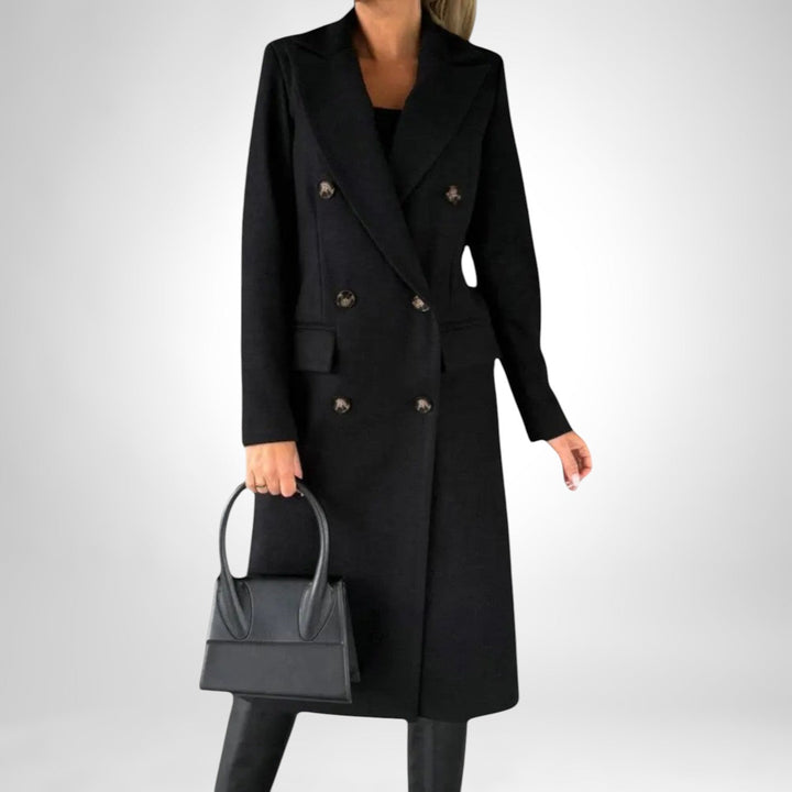 Aldona | Damen Langer Wintermantel Zweireiher - Image 10