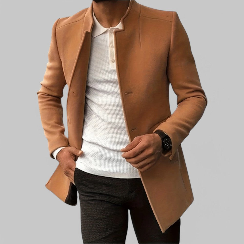 Aldwyn | Herren Wintermantel Slim Fit Wollmantel - Camel - Image 1