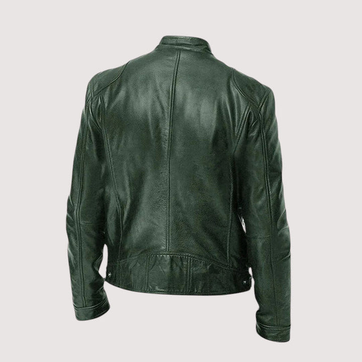 Arveld | Herren Lederjacke Bikerjacke Schwarz - Black - Image 5