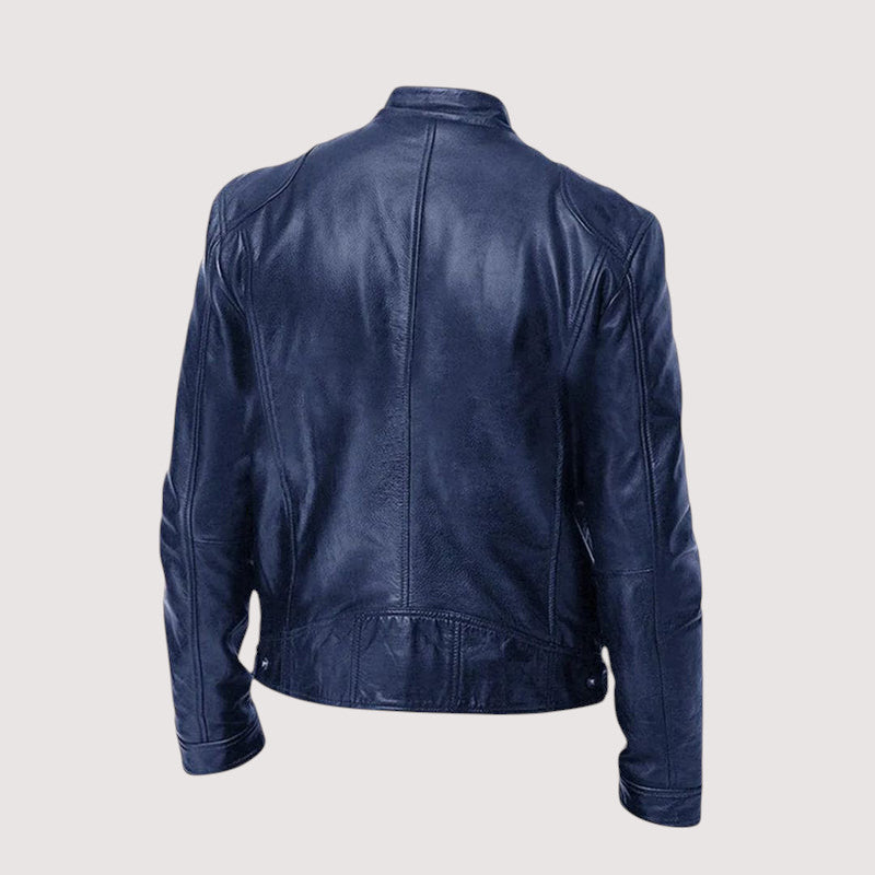 Arveld | Herren Lederjacke Bikerjacke Schwarz - Black - Image 7