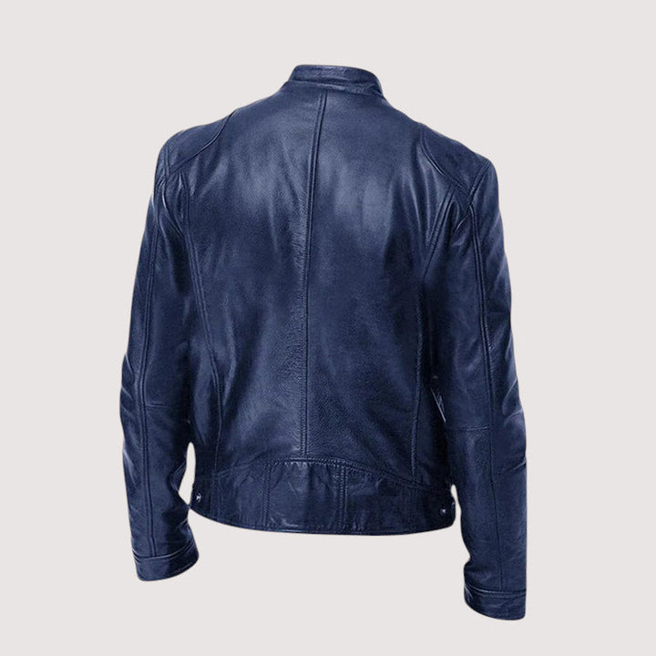 Arveld | Herren Lederjacke Bikerjacke Schwarz - Black - Image 7