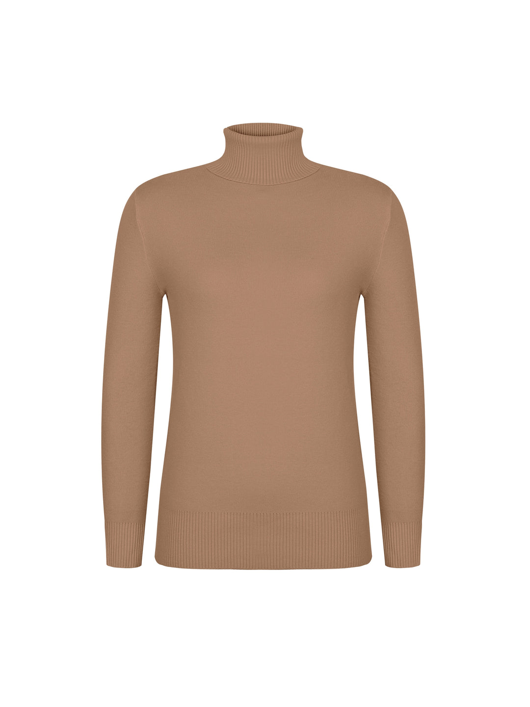 Arvina | Damen Rollkragen Pullover mit Fleecefutter - Camel - Image 4