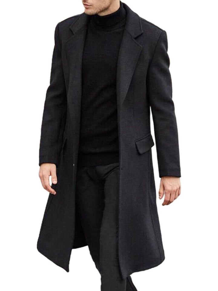 Arvion | Herren Wintermantel Langer Mantel Slim Fit - Black - Image 1