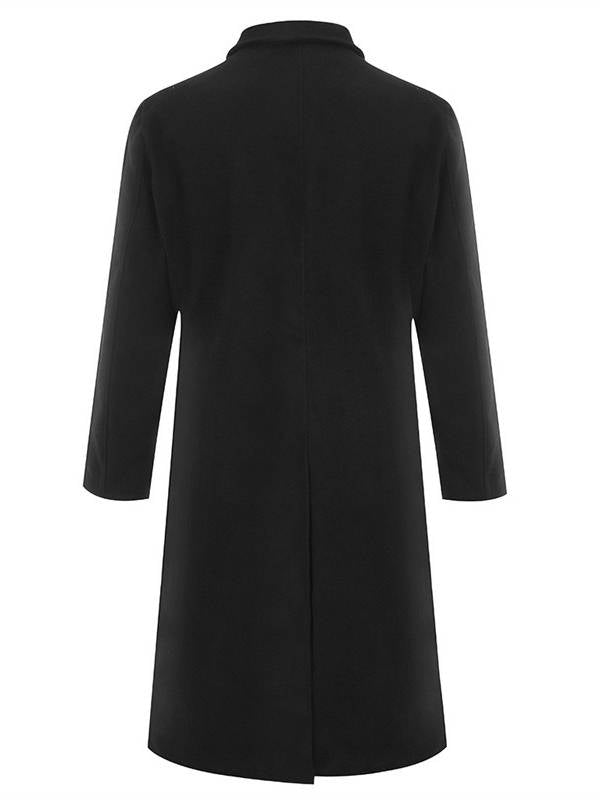 Arvion | Herren Wintermantel Langer Mantel Slim Fit - Black - Image 3
