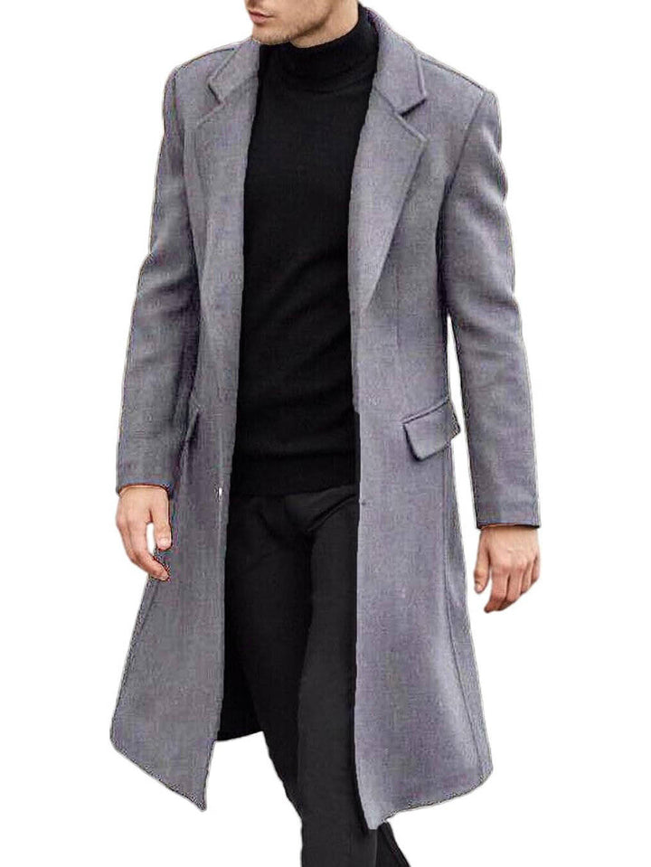 Arvion | Herren Wintermantel Langer Mantel Slim Fit - Black - Image 7