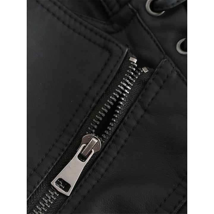 Astrid | Damen Bikerjacke Schwarz Lederjacke - Black - Image 6