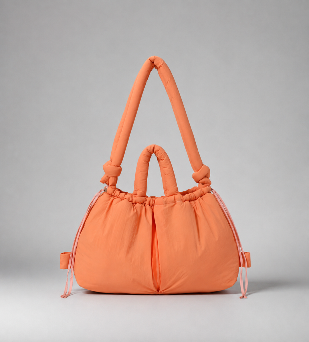 Astva | Damen Gesteppte Puffer Handtasche - Beige - Image 10