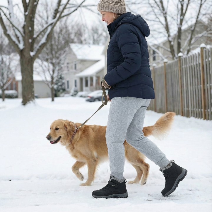 Belvind | Damen Winterstiefeletten Warm Gefüttert - Black - Image 2