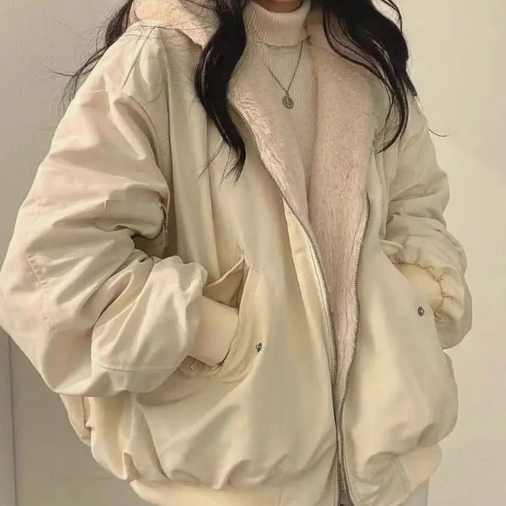 Belvinde | Damen Winterjacke Teddyfell Oversize - Image 1