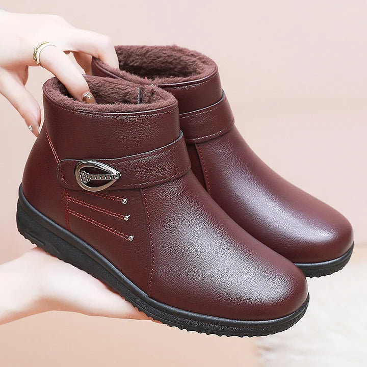 Belvorn | Damen Gefütterte Stiefeletten Winter - Dark Brown - Image 2