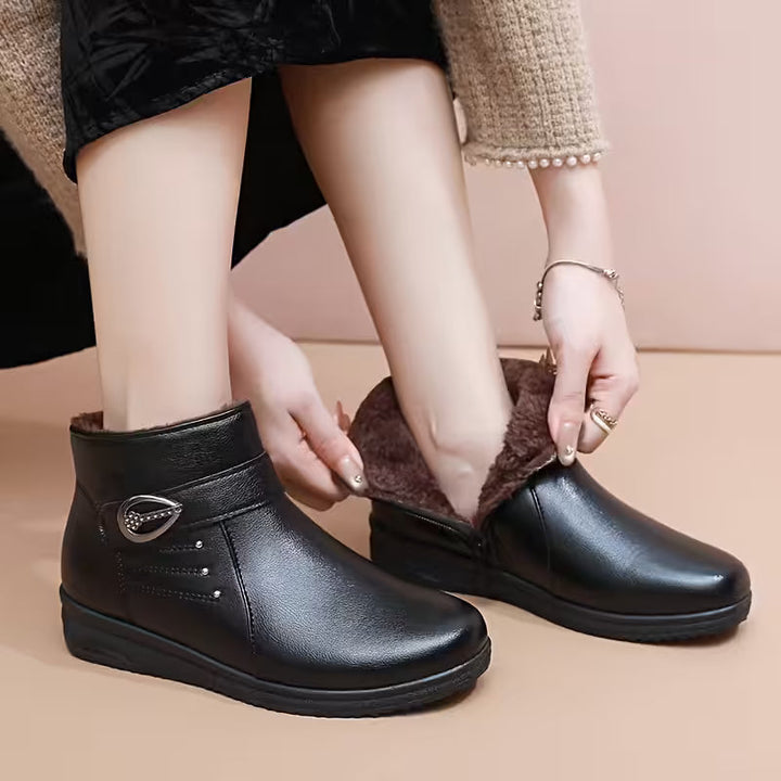 Belvorn | Damen Gefütterte Stiefeletten Winter - Dark Brown - Image 5