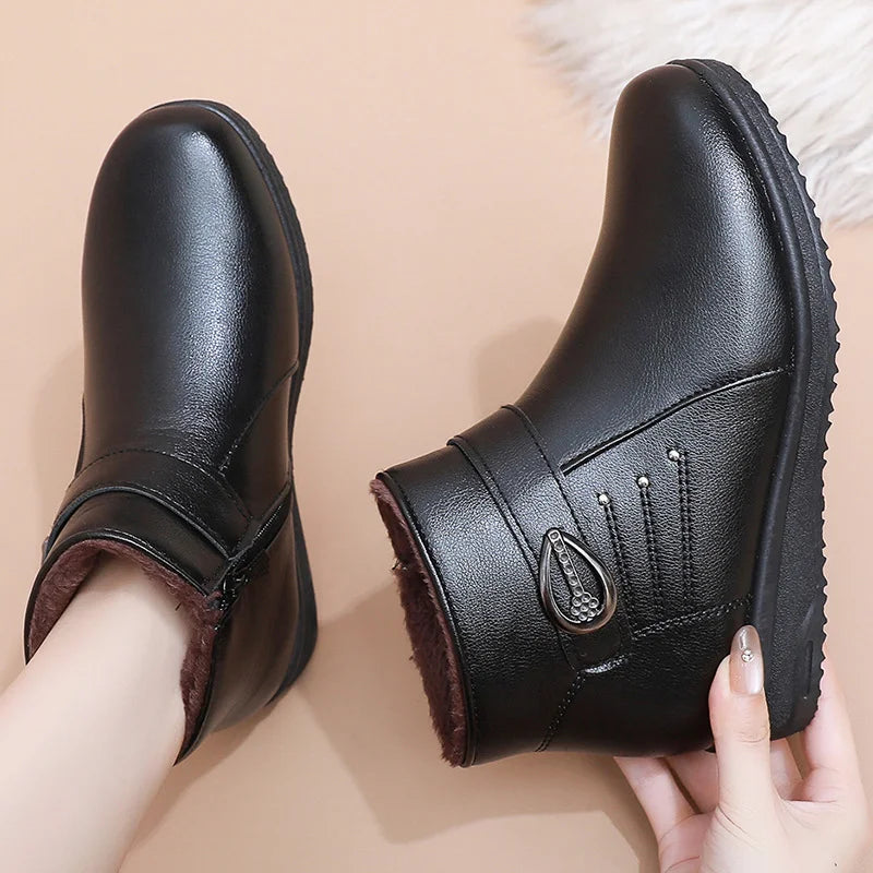 Belvorn | Damen Gefütterte Stiefeletten Winter - Dark Brown - Image 7