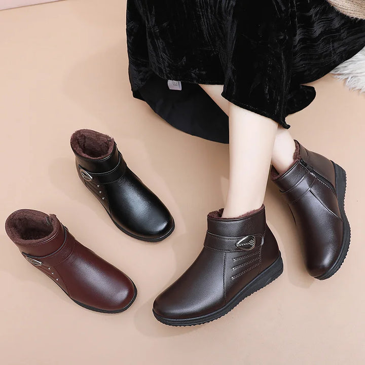 Belvorn | Damen Gefütterte Stiefeletten Winter - Dark Brown - Image 8