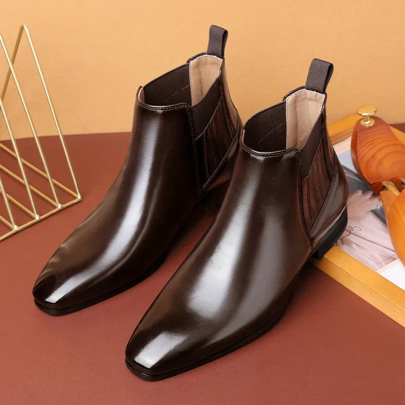 Bervaine | Damen Stiefeletten Chelsea Boot - Dark Brown - Image 3