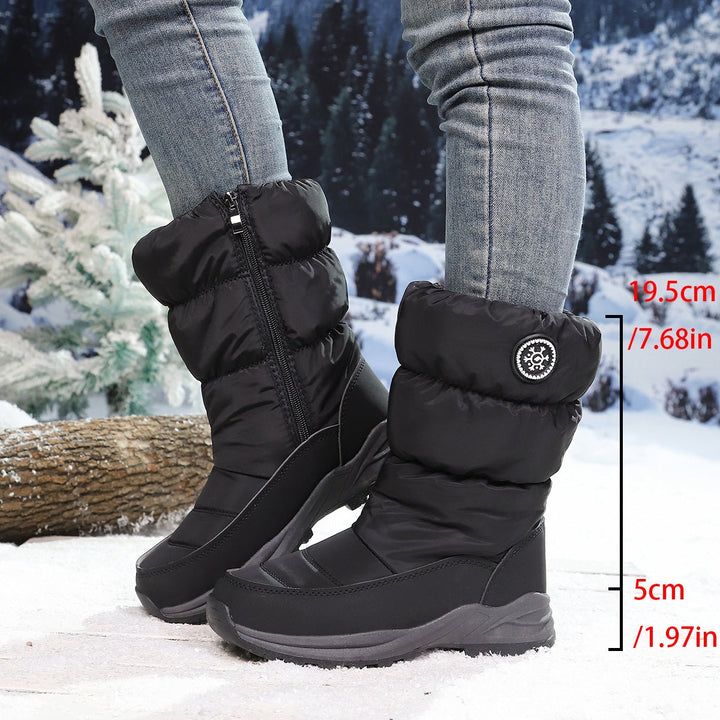 Berveld | Damen Winterstiefel gefüttert Schneestiefel - Black - Image 2