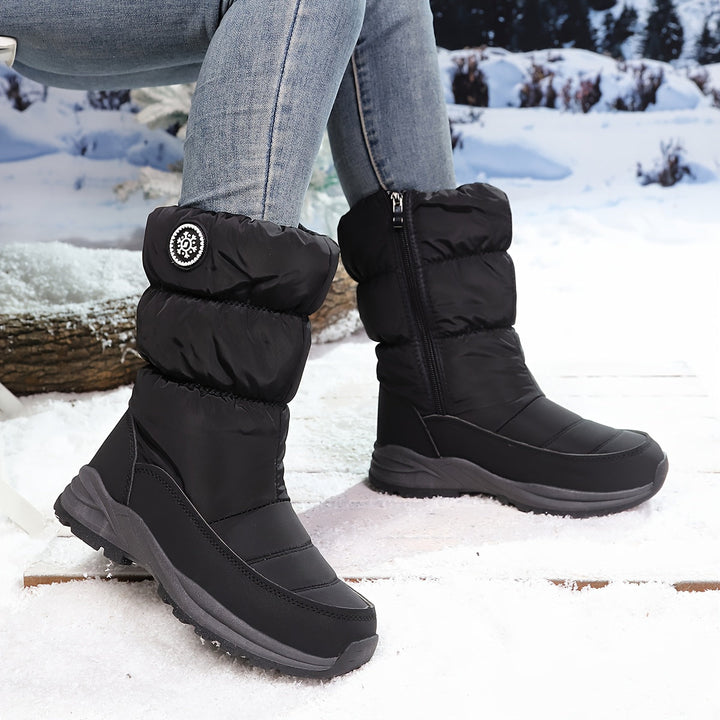 Berveld | Damen Winterstiefel gefüttert Schneestiefel - Black - Image 3