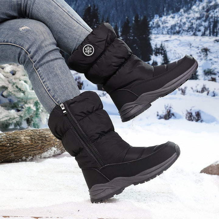 Berveld | Damen Winterstiefel gefüttert Schneestiefel - Black - Image 4