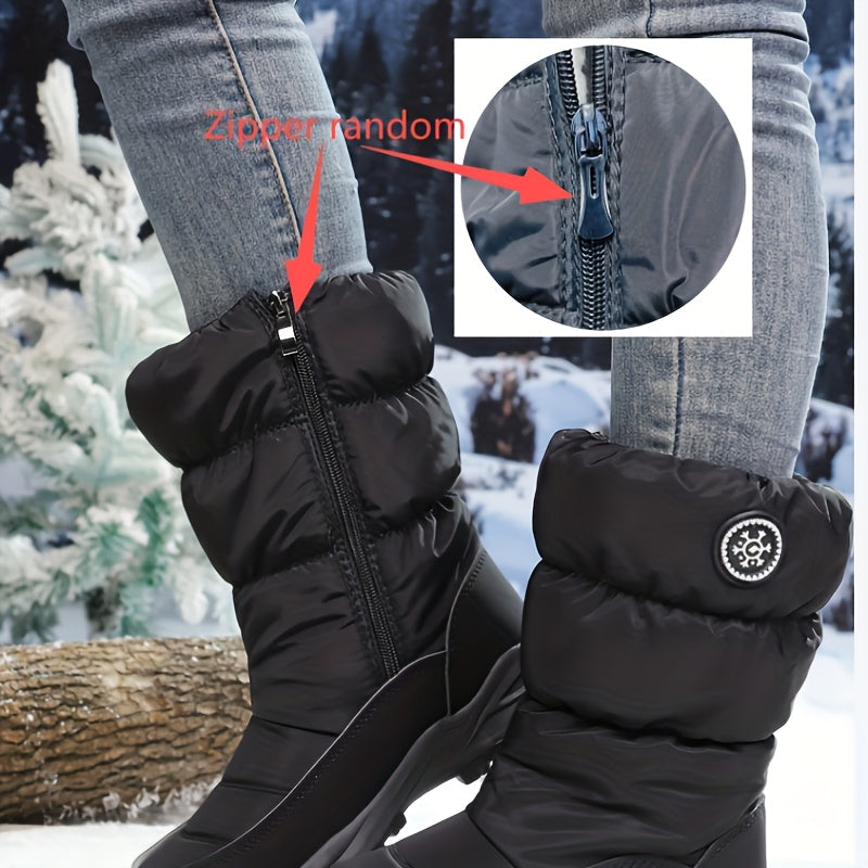 Berveld | Damen Winterstiefel gefüttert Schneestiefel - Black - Image 6