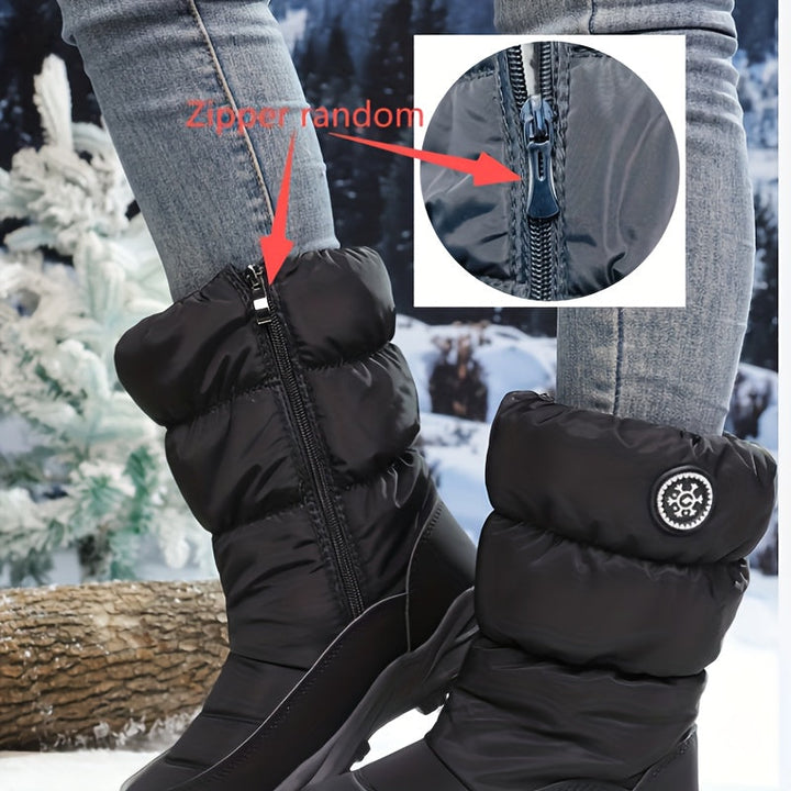 Berveld | Damen Winterstiefel gefüttert Schneestiefel - Black - Image 6