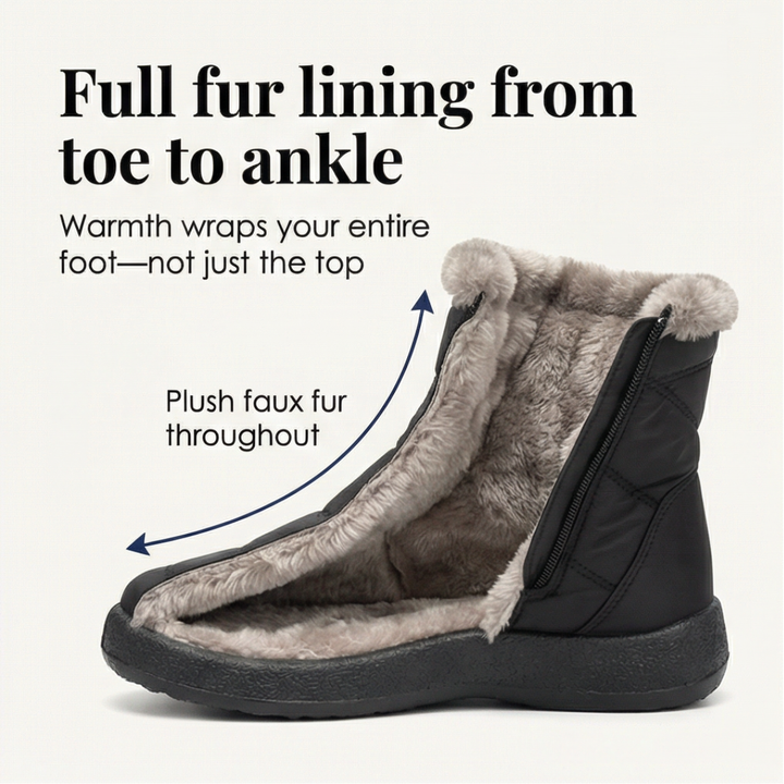 Bervild | Damen Stiefeletten Wasserdicht Winterstiefel - Black - Image 5