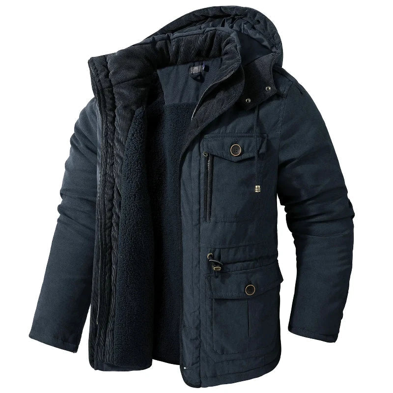 Bervold | Herren Winterjacke mit Kapuze Teddyfutter - Image 2