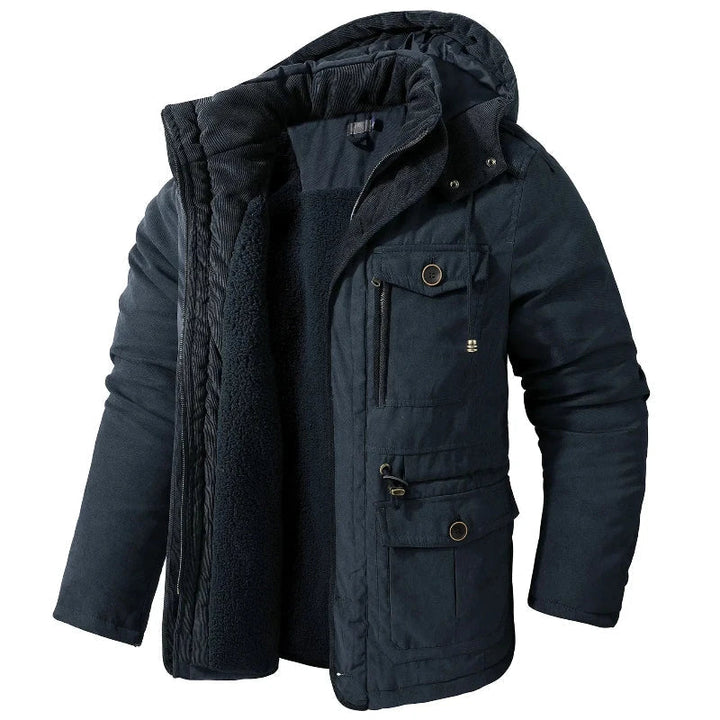 Bervold | Herren Winterjacke mit Kapuze Teddyfutter - Image 2