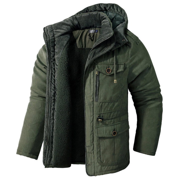 Bervold | Herren Winterjacke mit Kapuze Teddyfutter - Image 3