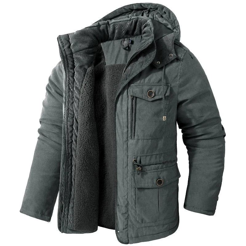 Bervold | Herren Winterjacke mit Kapuze Teddyfutter - Image 4