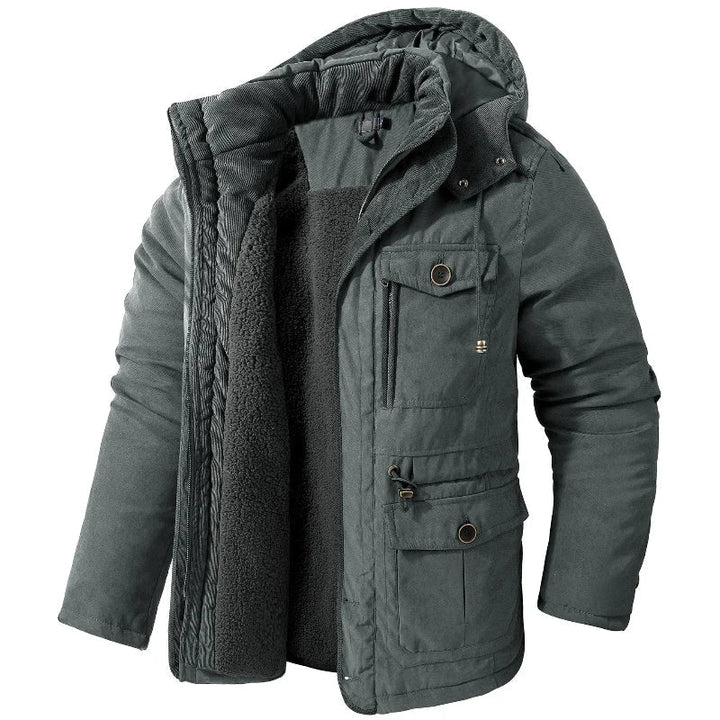 Bervold | Herren Winterjacke mit Kapuze Teddyfutter - Image 4