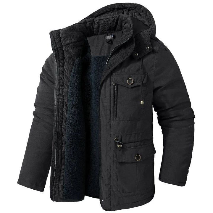 Bervold | Herren Winterjacke mit Kapuze Teddyfutter - Image 5