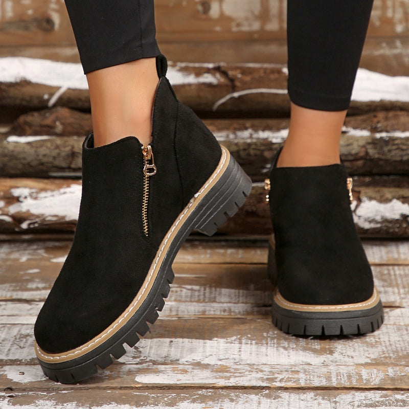 Bervona | Damen Stiefeletten mit Blockabsatz - Black - Image 1