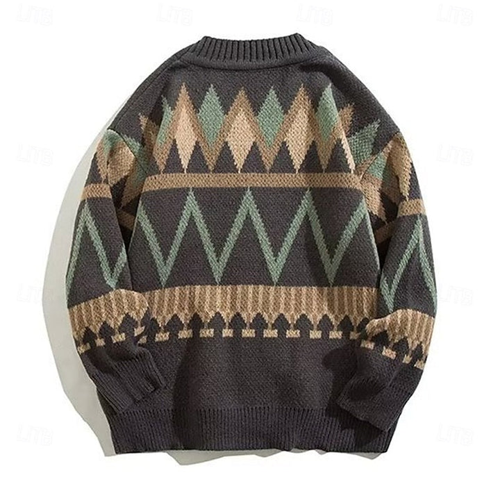 Brendolf | Herren Strickjacke Geometrisches Muster - Image 5
