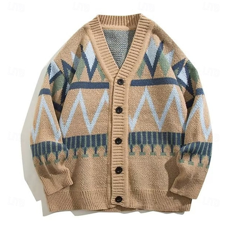 Brendolf | Herren Strickjacke Geometrisches Muster - Image 7