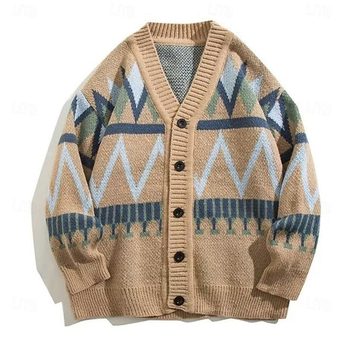Brendolf | Herren Strickjacke Geometrisches Muster - Image 7