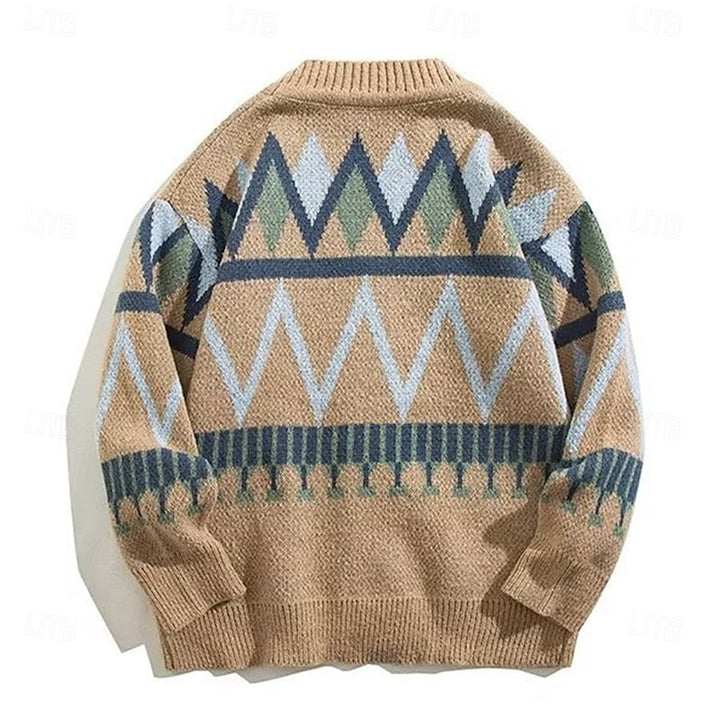 Brendolf | Herren Strickjacke Geometrisches Muster - Image 8