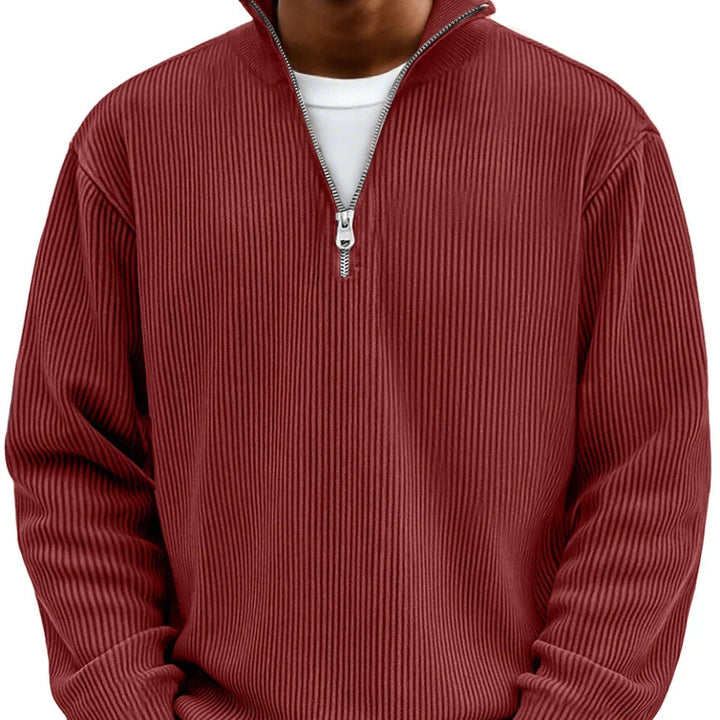 Brenvik | Herren Strickpullover mit Halbzip - Light Blue - Image 10