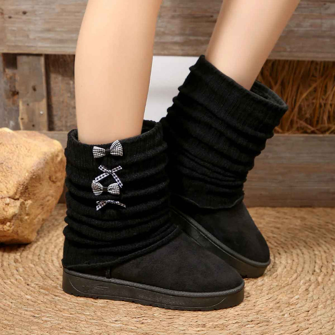 Brenvilda | Damen Winterstiefel mit Strickschaft - Dark Brown - Image 9