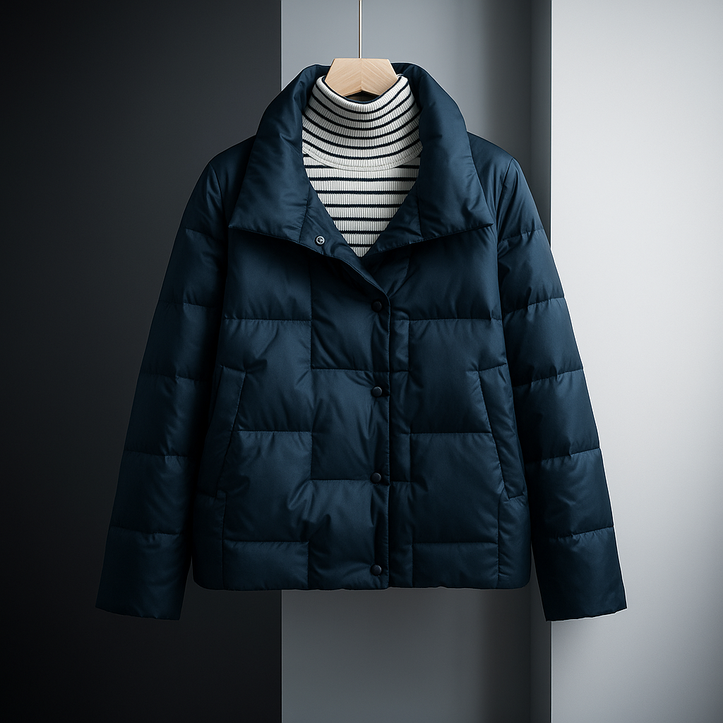 Britta | Damen Steppjacke Winterjacke - Cream - Image 6