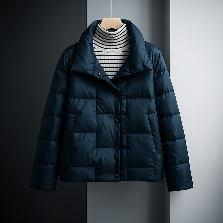 Britta | Damen Steppjacke Winterjacke - Cream - Image 6
