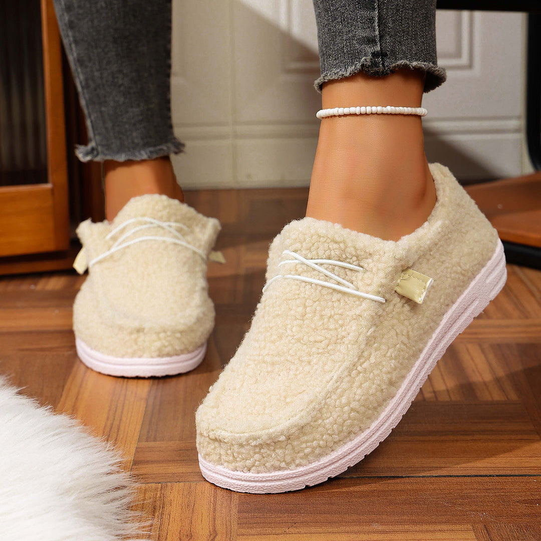 Brynholt | Damen Hausschuhe Teddy-Fleece Slip-on - Hot Pink - Image 4