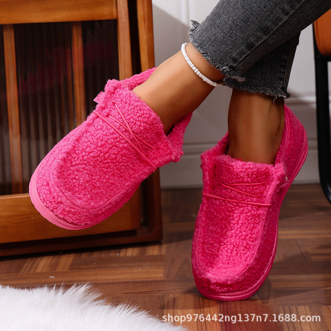 Brynholt | Damen Hausschuhe Teddy-Fleece Slip-on - Hot Pink - Image 6