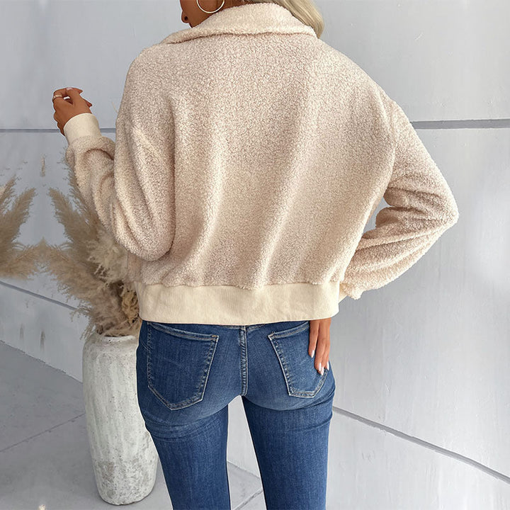 Brynvale | Damen Teddyjacke Kurzjacke mit Reißverschluss - Image 4