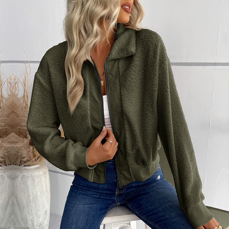 Brynvale | Damen Teddyjacke Kurzjacke mit Reißverschluss - Image 9