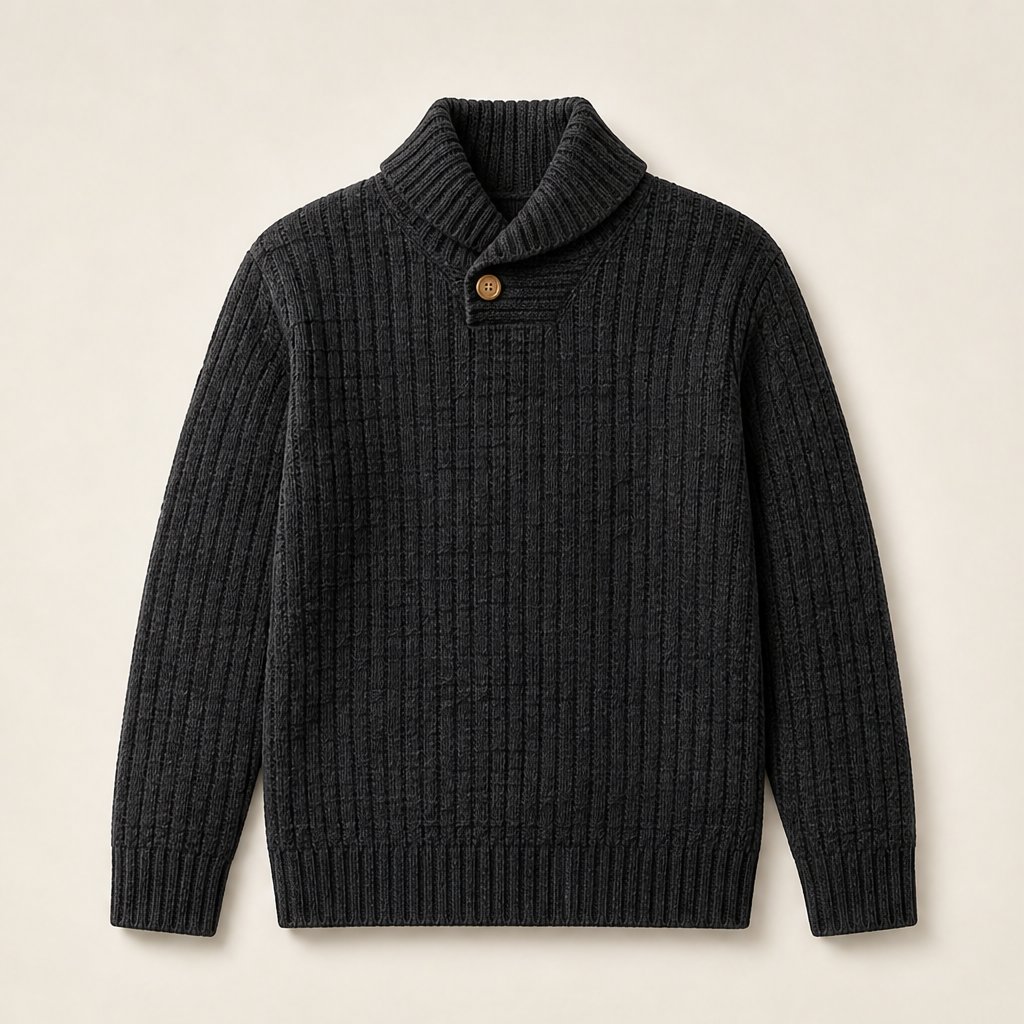 Brynveld | Damen Strickpullover mit Strukturmuster - Dark Grey - Image 5