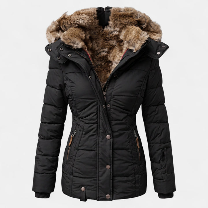 Brynveld | Damen Winterjacke mit Kunstfell-Kapuze - Pink - Image 3