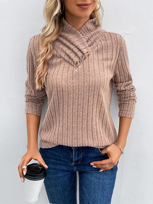 Brynvold | Damen Strickpullover mit Rollkragen - Taupe - Image 2