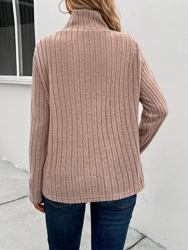 Brynvold | Damen Strickpullover mit Rollkragen - Taupe - Image 3